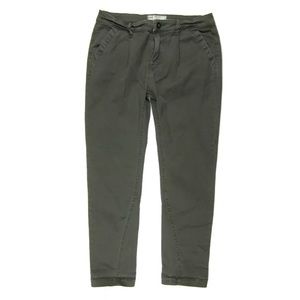 Free People 0 Green Safari Skinny Chino Pants